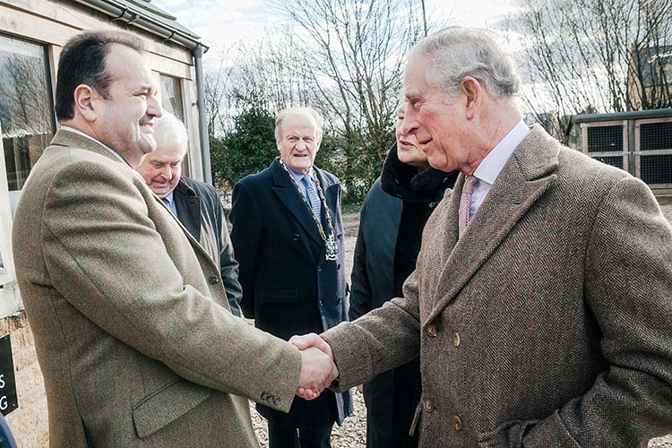 HRH The Prince of Wales Meeting Alec Golesworthy of Timberpride