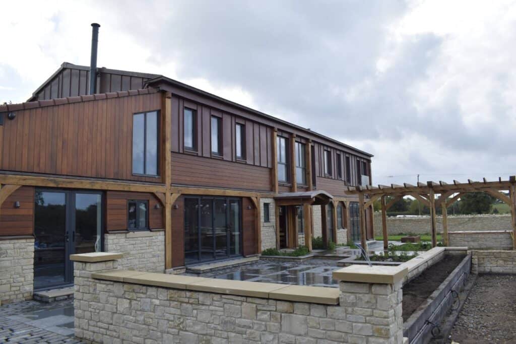 Converting a steel barn into an Oak Framed Building